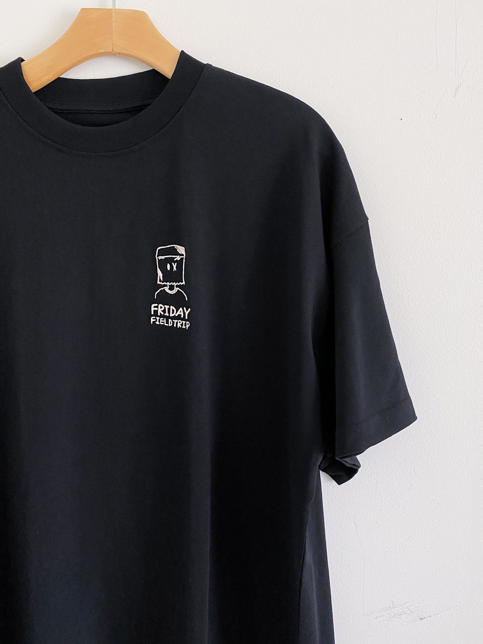 Oversized Paper Bag Boy Shirt in Black