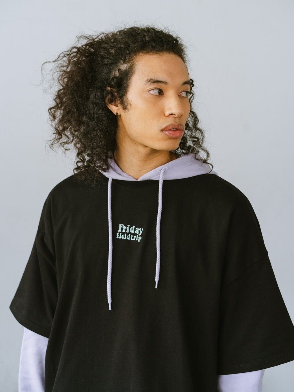 Oversized Logo Shirt in Black