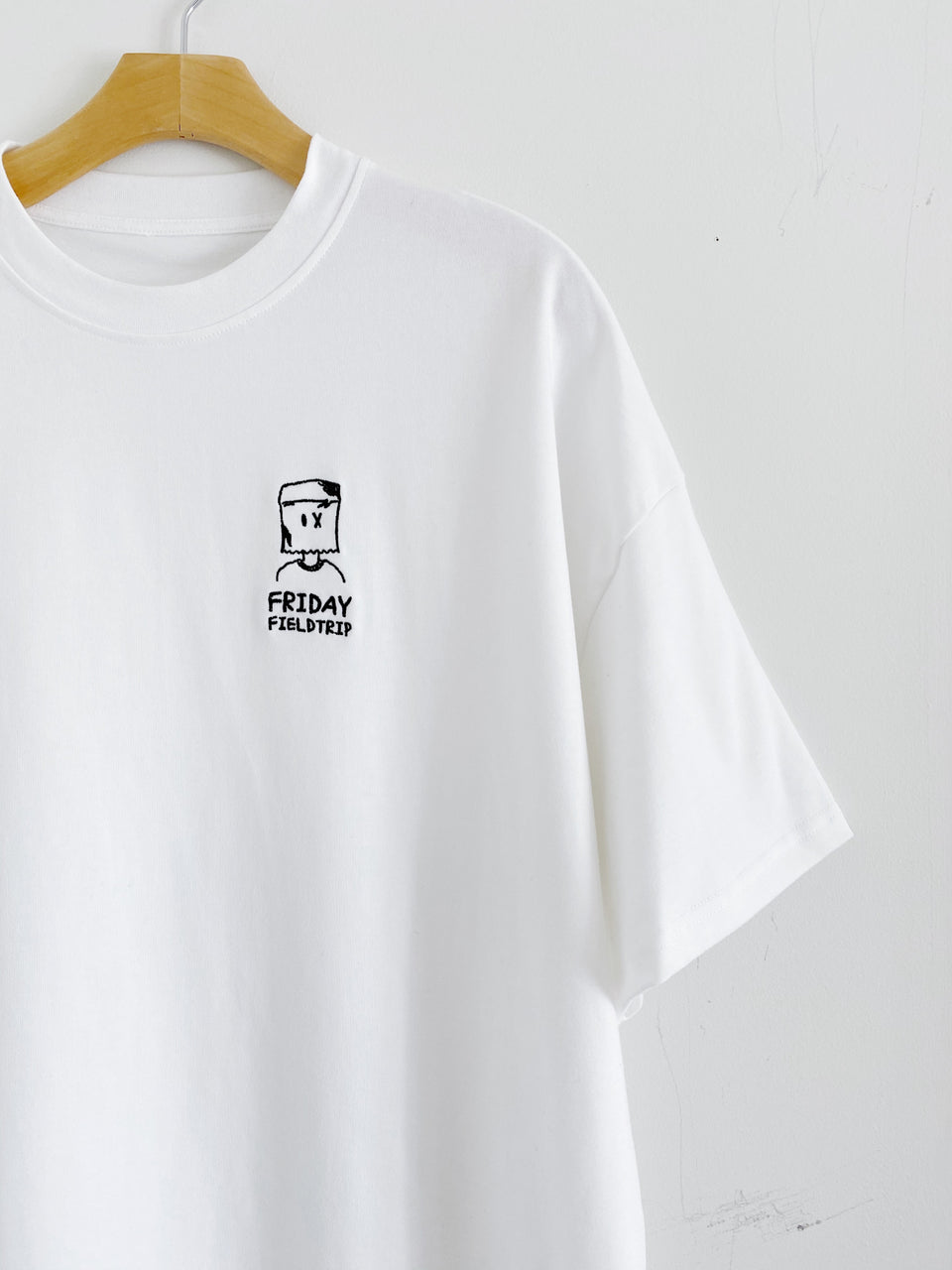 Oversized Paper Bag Boy Shirt in White