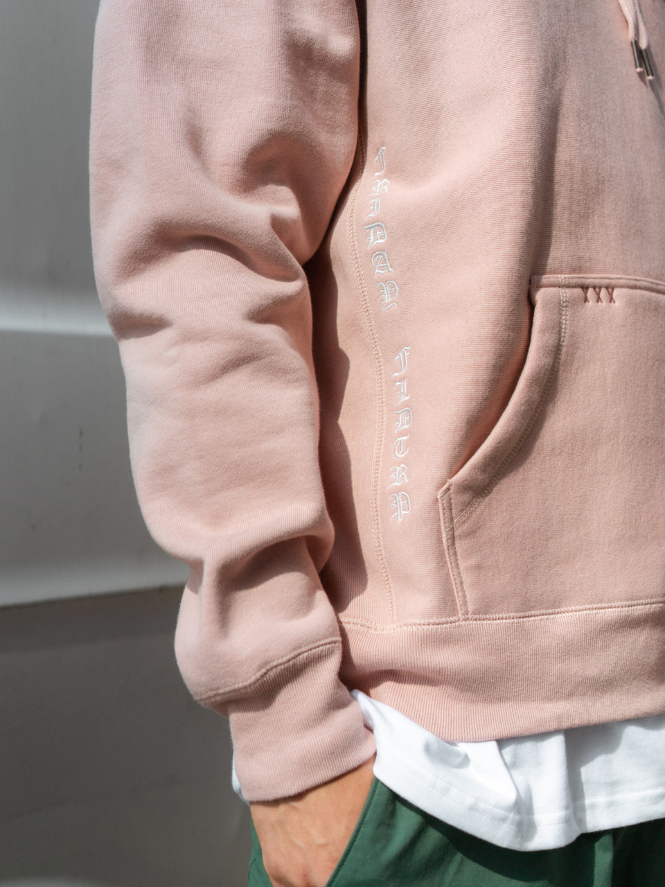 Paper Bag Boy Hoodie in Pink