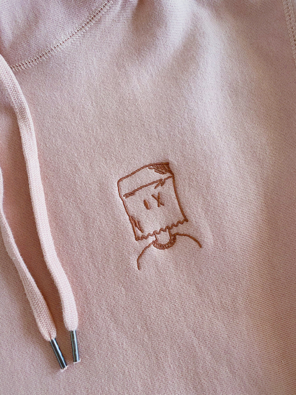 Paper Bag Boy Hoodie in Pink