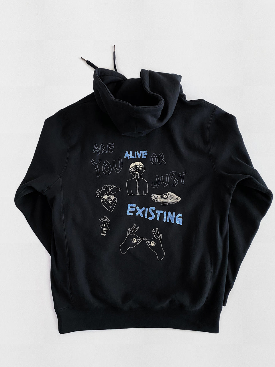 Illustration Hoodie in Black