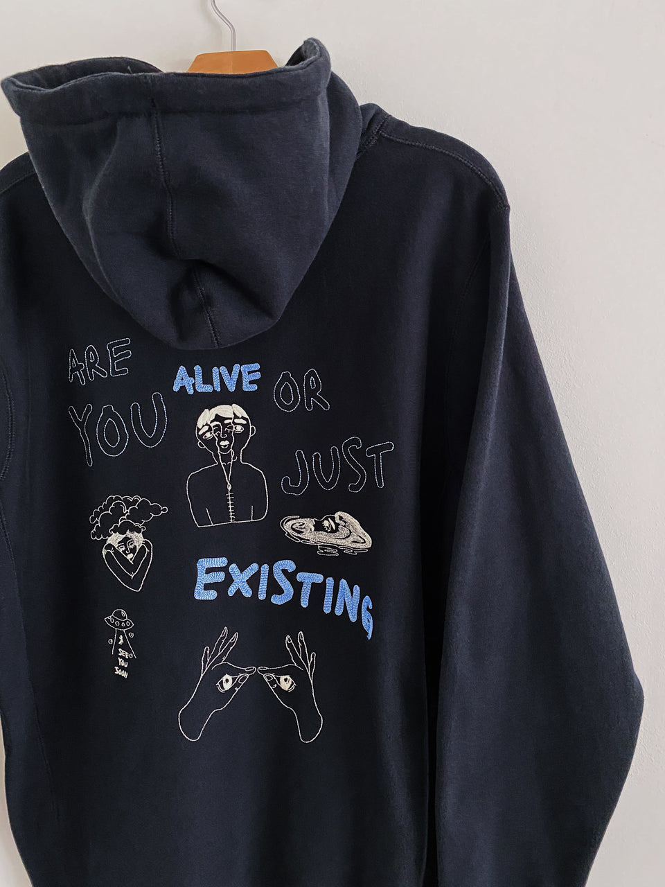 Illustration Hoodie in Black