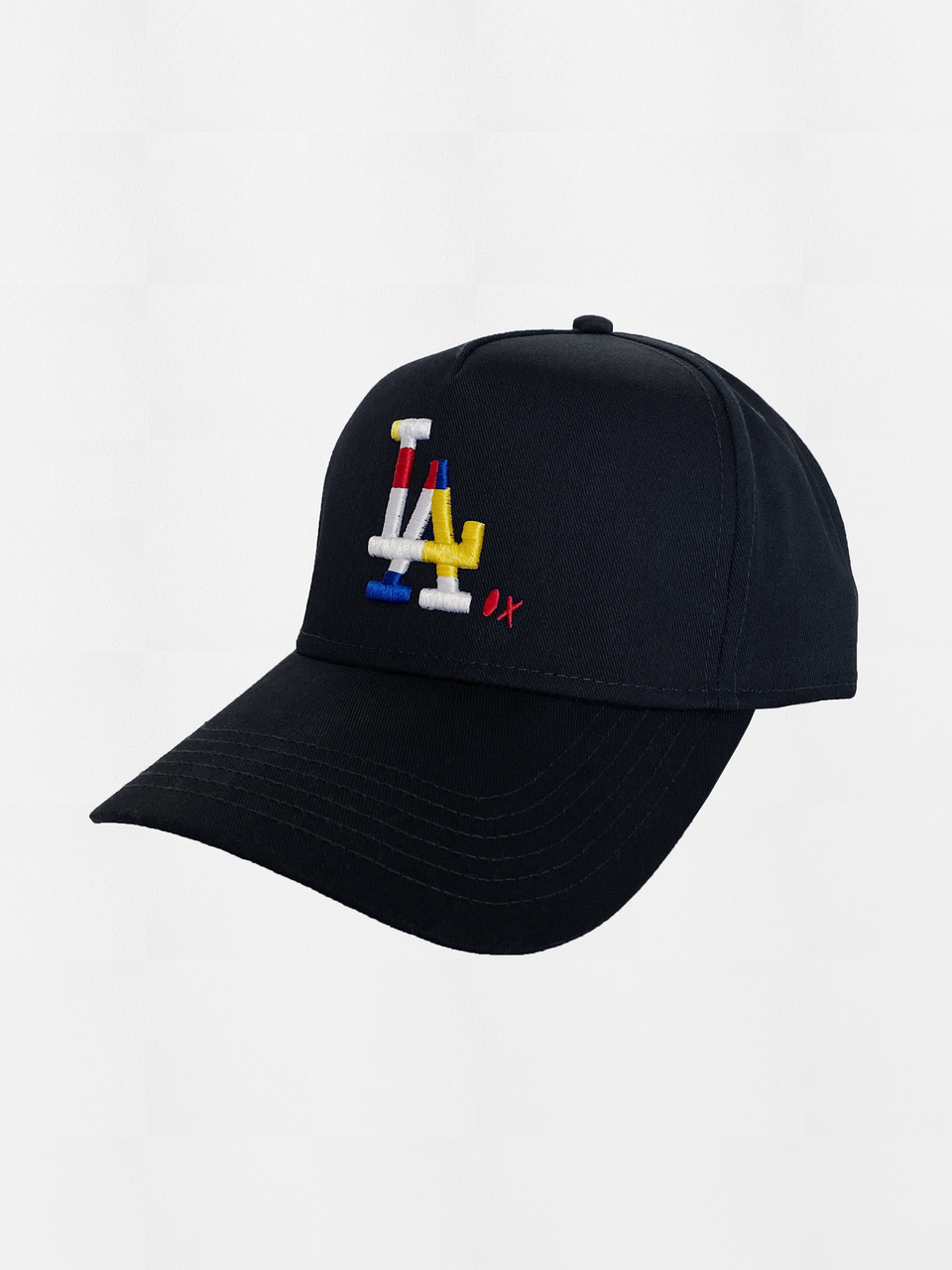 "LA MONDRIAN" 5-Panel Snapback in Black