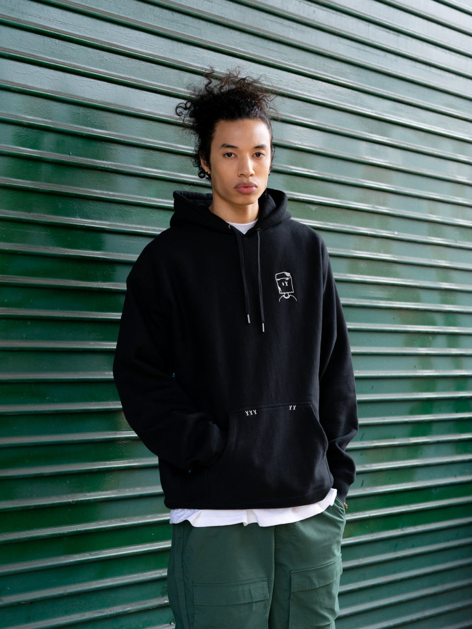 Paper Bag Boy Hoodie in Black